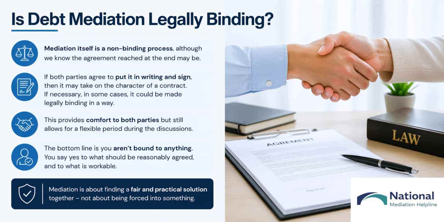 Is Debt Mediation Legally Binding Torquay